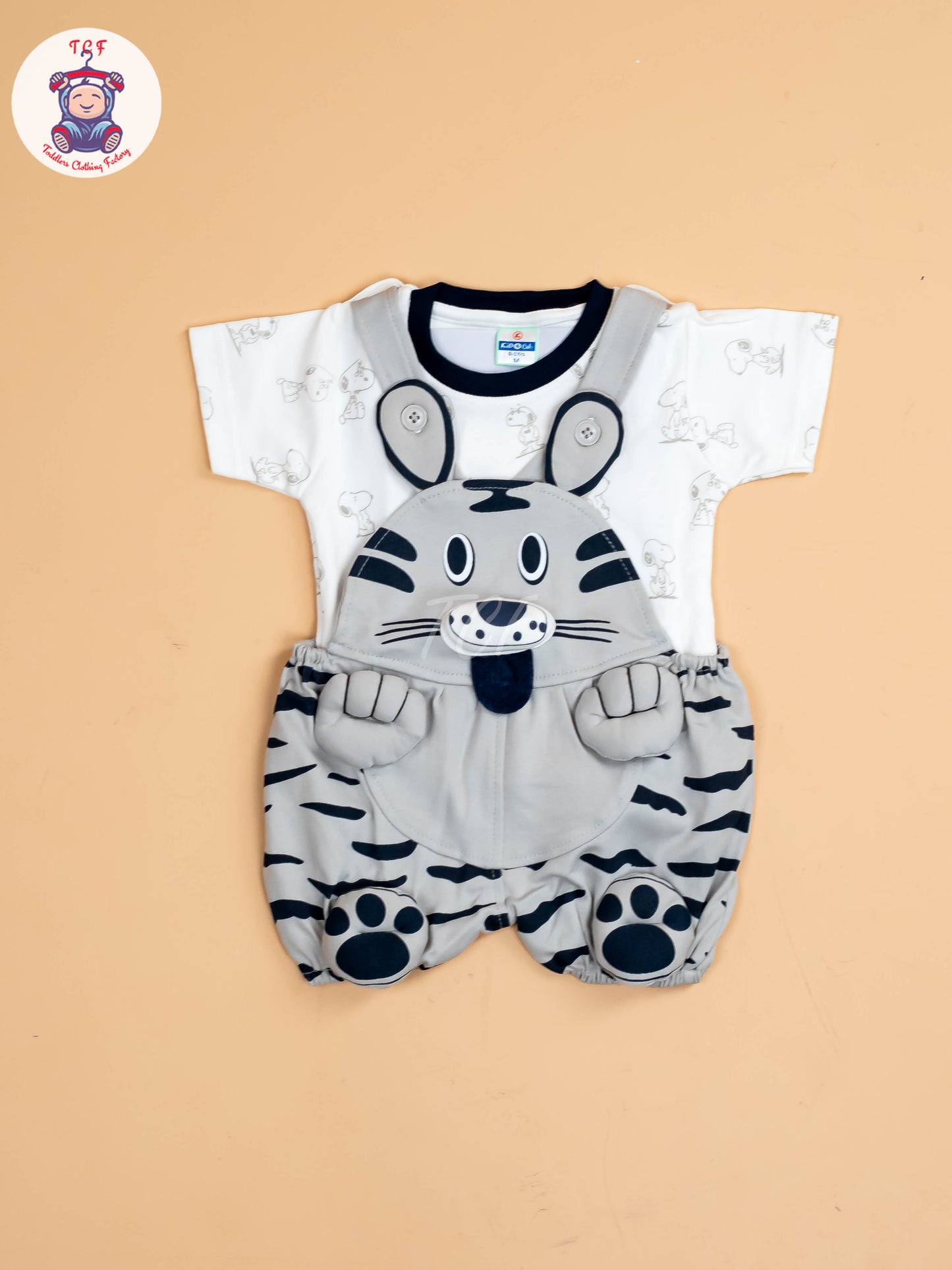 White & Grey  - Cat Jumpsuits