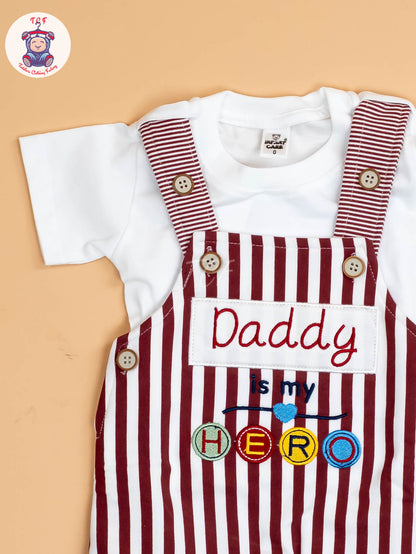 White & Maroon - T-Shirts & Jumpsuits