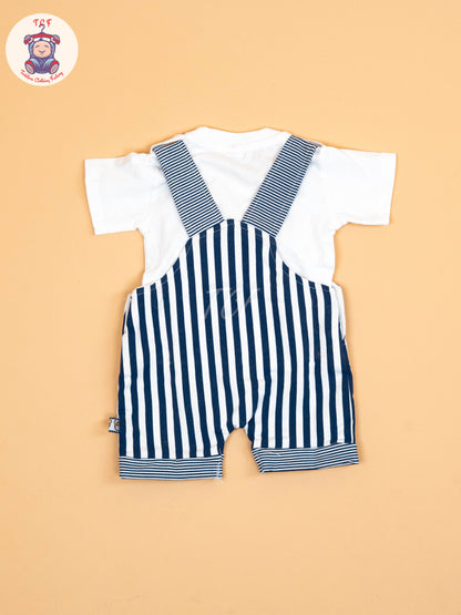 White & Navy - T-Shirts & Jumpsuits