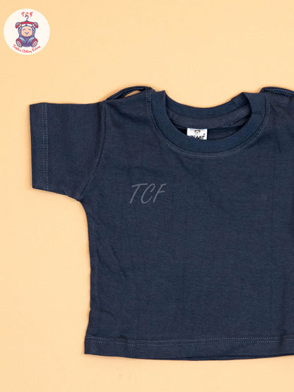 White & Navy Blue - T-Shirts & Jumpsuits