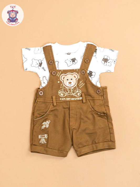 White & Brown- T-Shirts & Jumpsuits