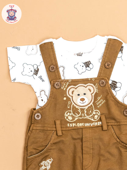 White & Brown- T-Shirts & Jumpsuits