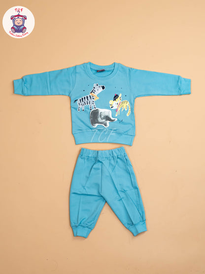 Sky Blue & White - T-Shirts & Shorts