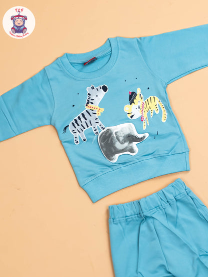 Sky Blue & White - T-Shirts & Shorts