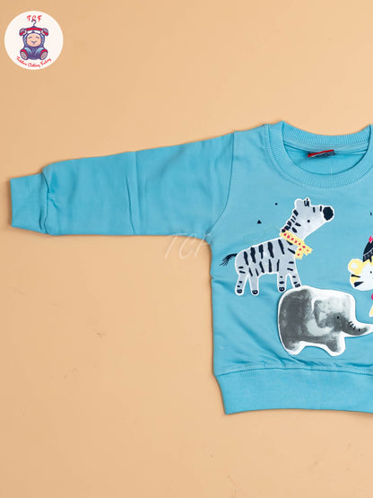 Sky Blue & White - T-Shirts & Shorts