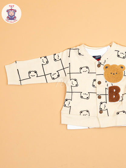 Cream -  Shirt With Shorts