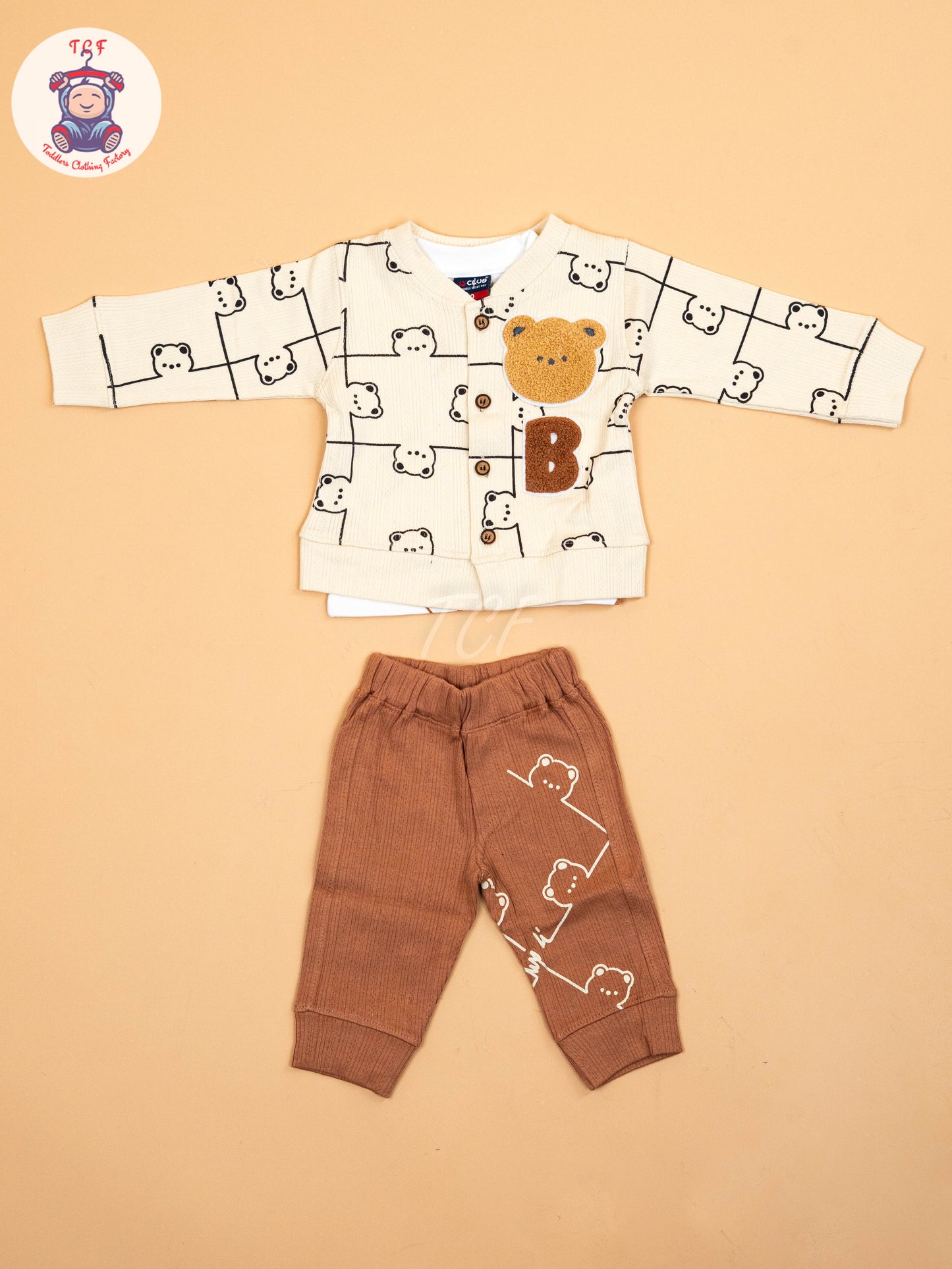 Cream -  Shirt With Shorts