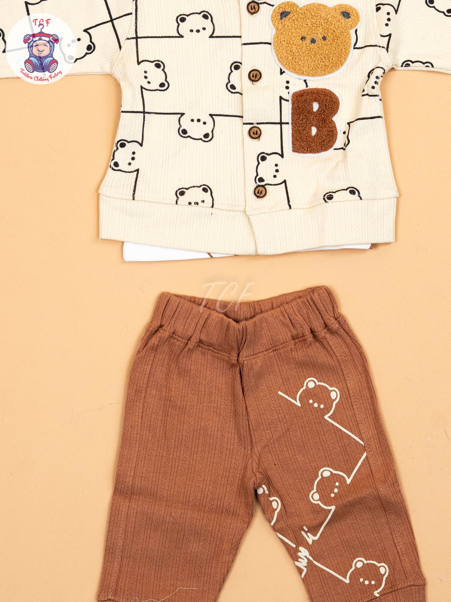 Cream -  Shirt With Shorts