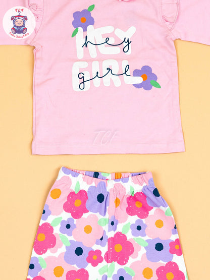 Pink-T-Shirts & Shorts