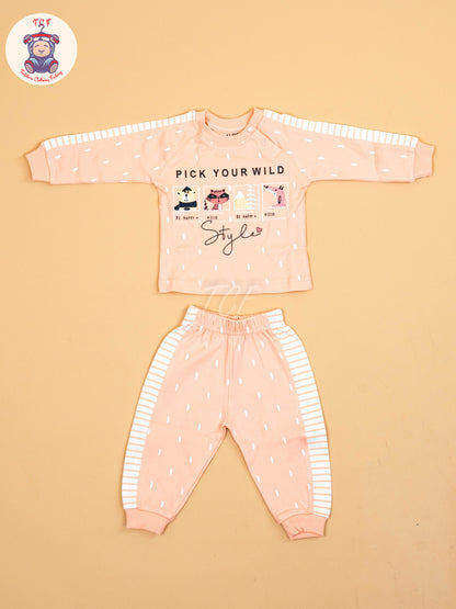 Peach -T-Shirts & Shorts