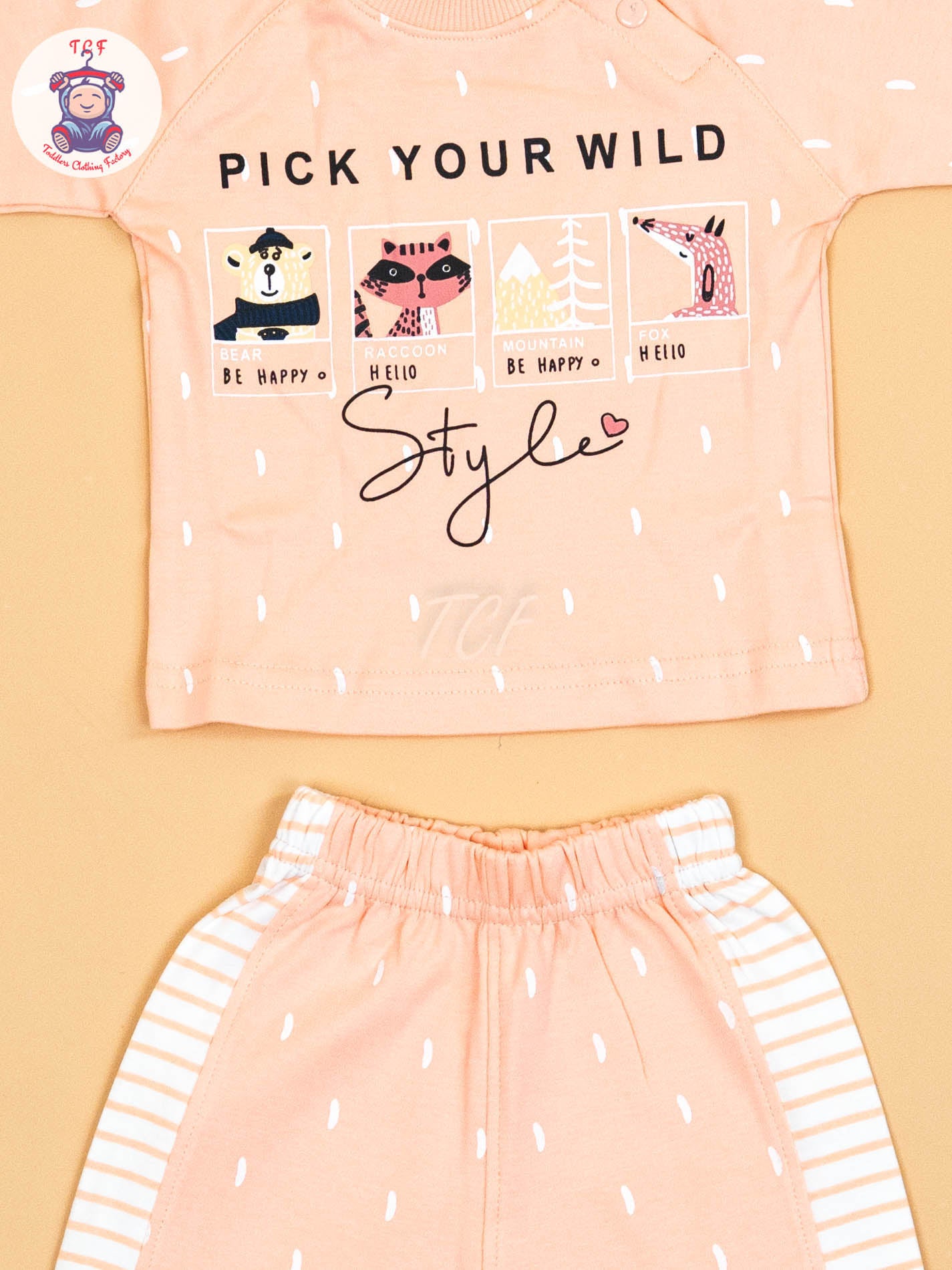 Peach -T-Shirts & Shorts