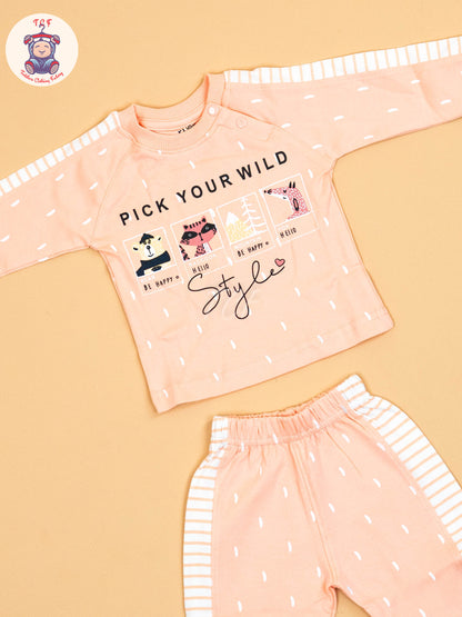 Peach -T-Shirts & Shorts