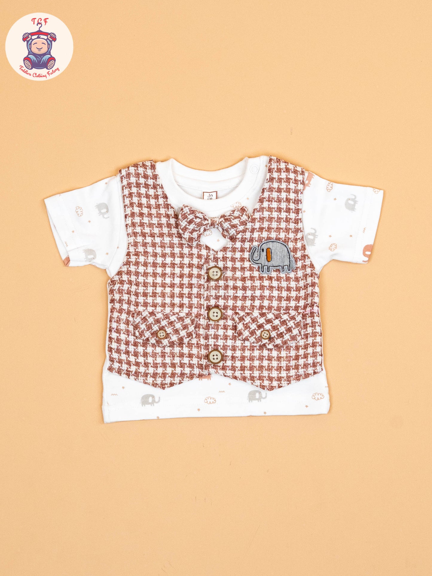 Rust  & White   - T-Shirts & Shorts