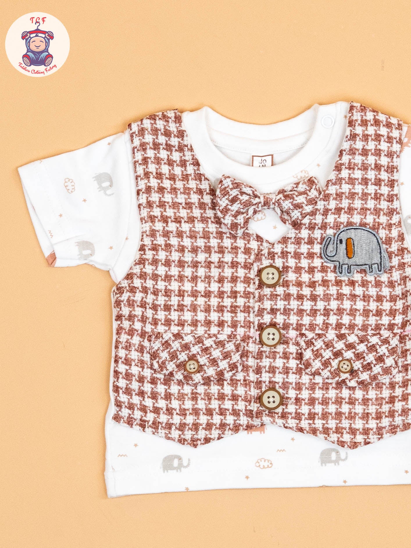 Rust  & White   - T-Shirts & Shorts