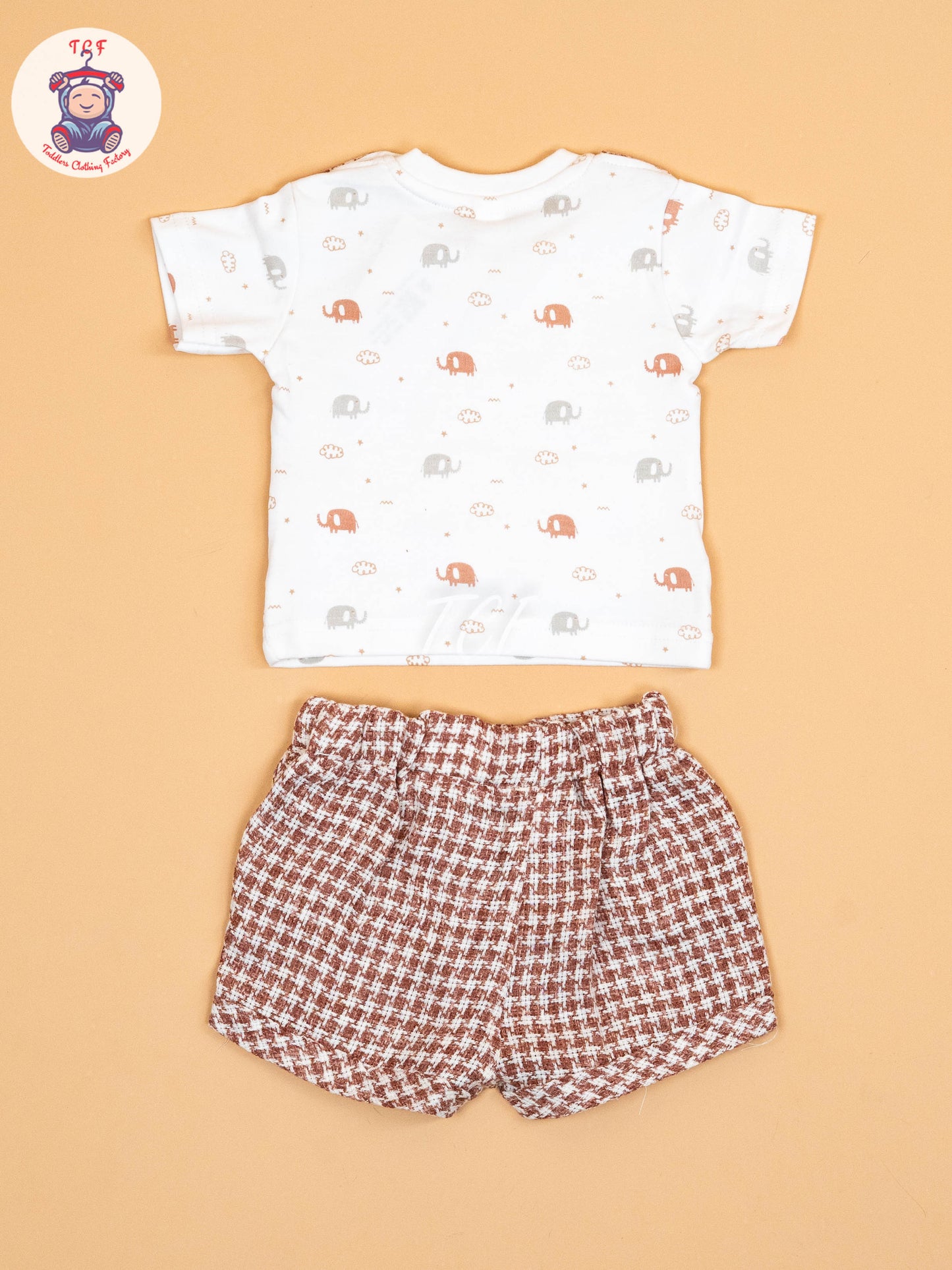 Rust  & White   - T-Shirts & Shorts