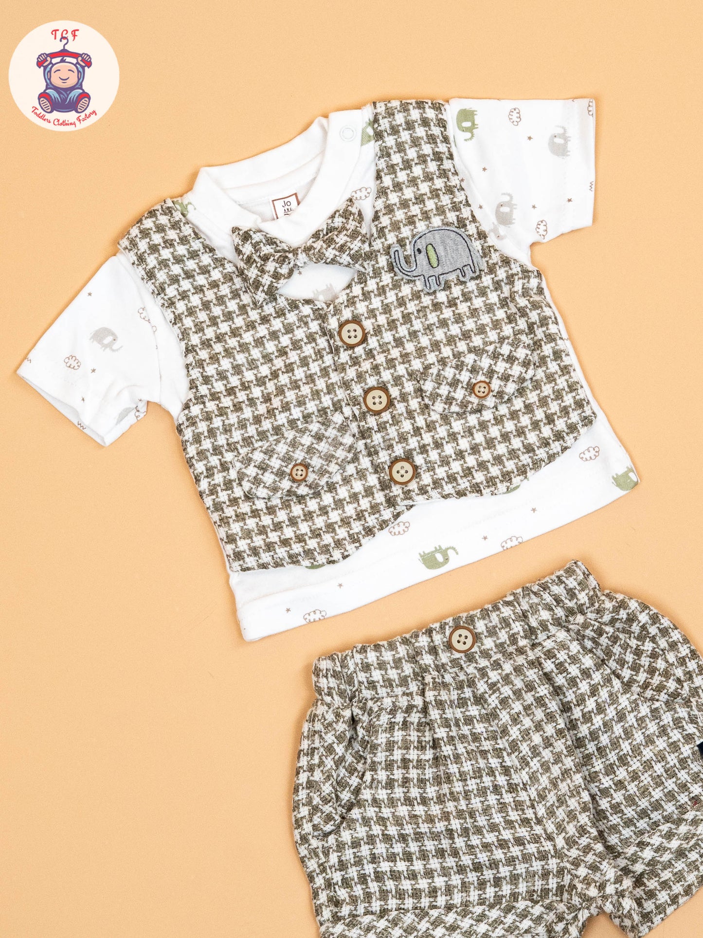 Green  & White   - T-Shirts & Shorts