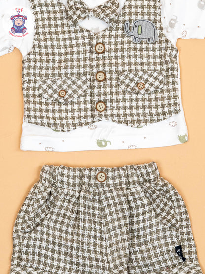 Green  & White   - T-Shirts & Shorts