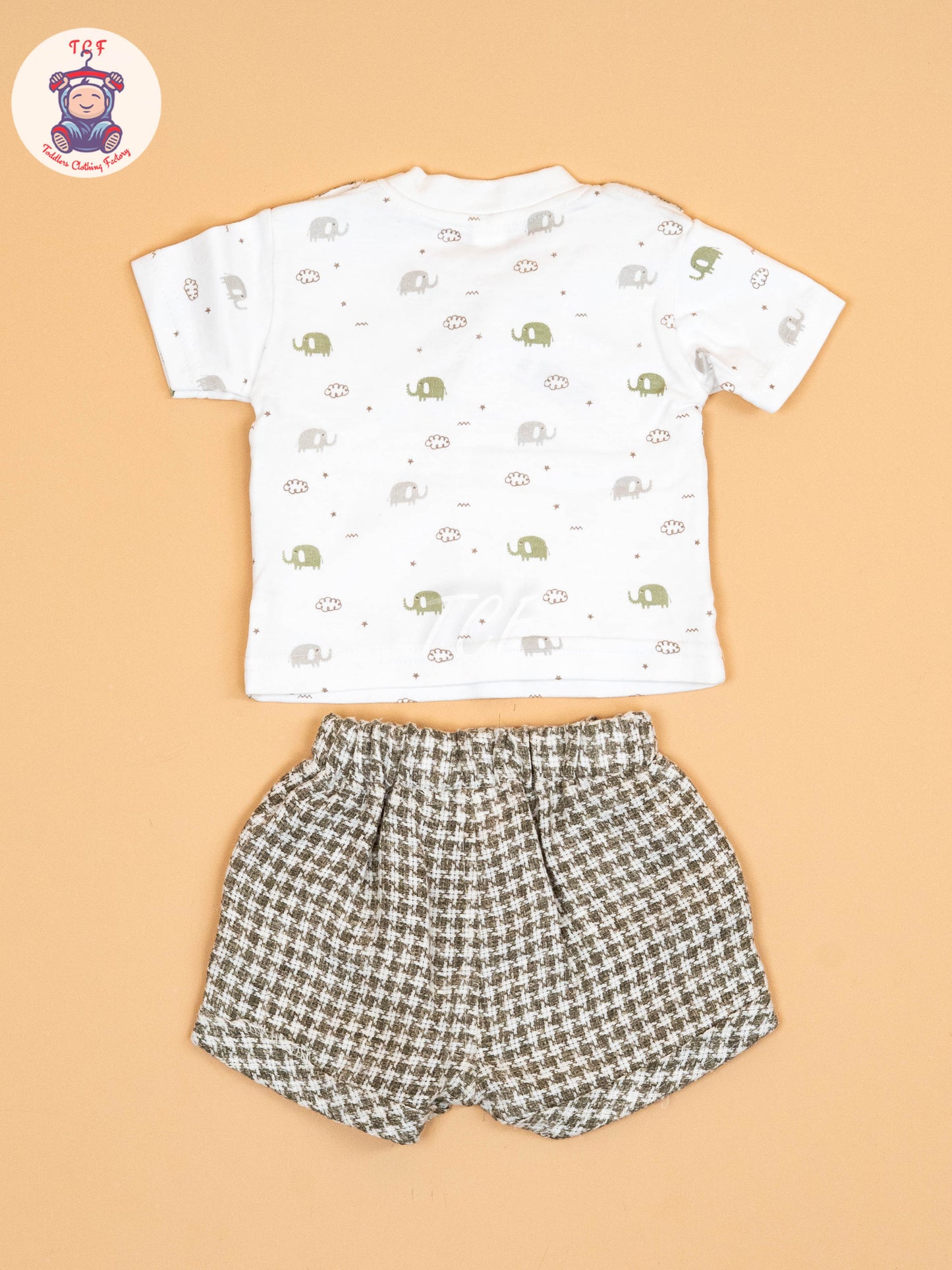 Green  & White   - T-Shirts & Shorts