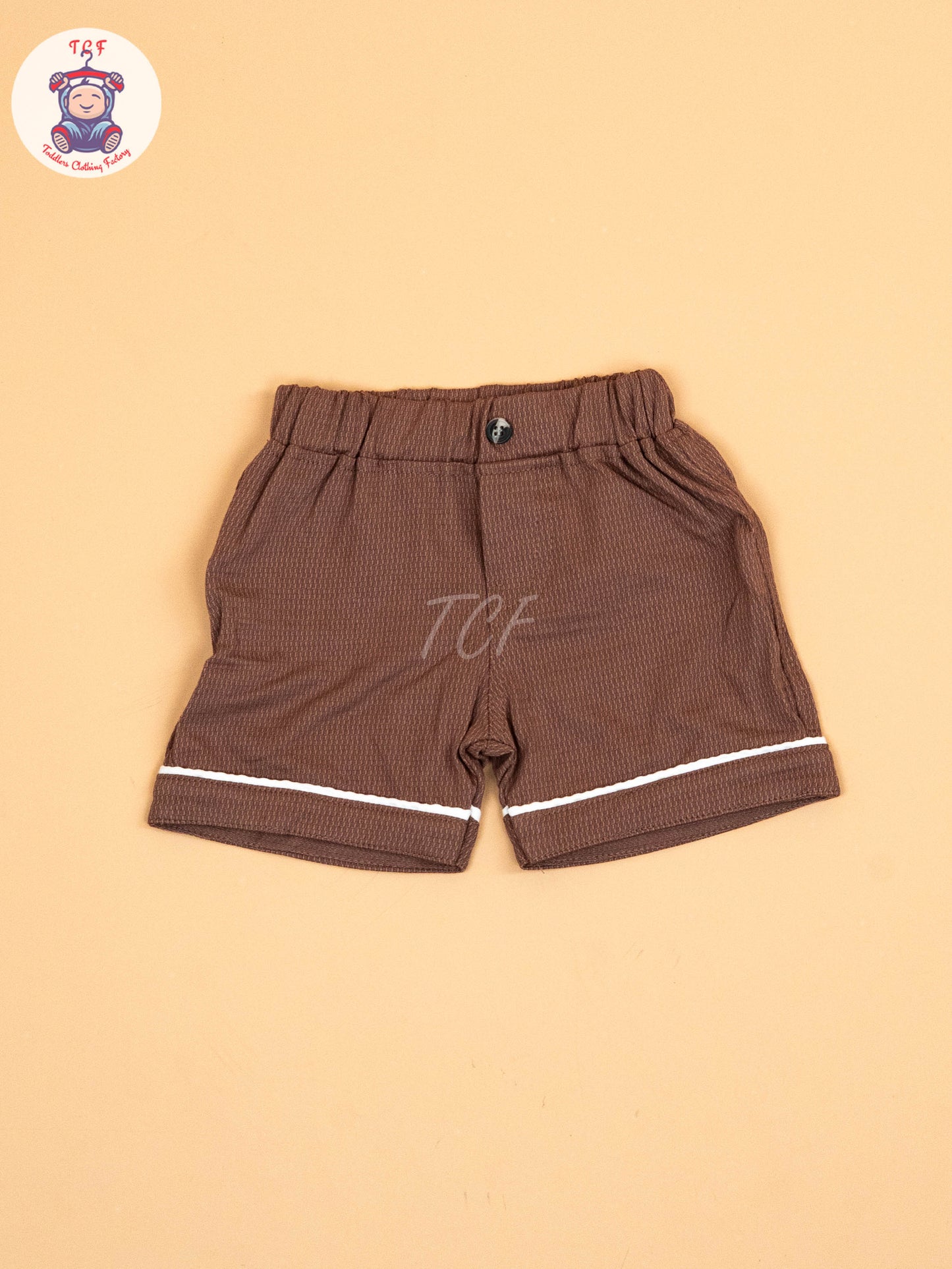 Brown &  White   - T-Shirts & Shorts