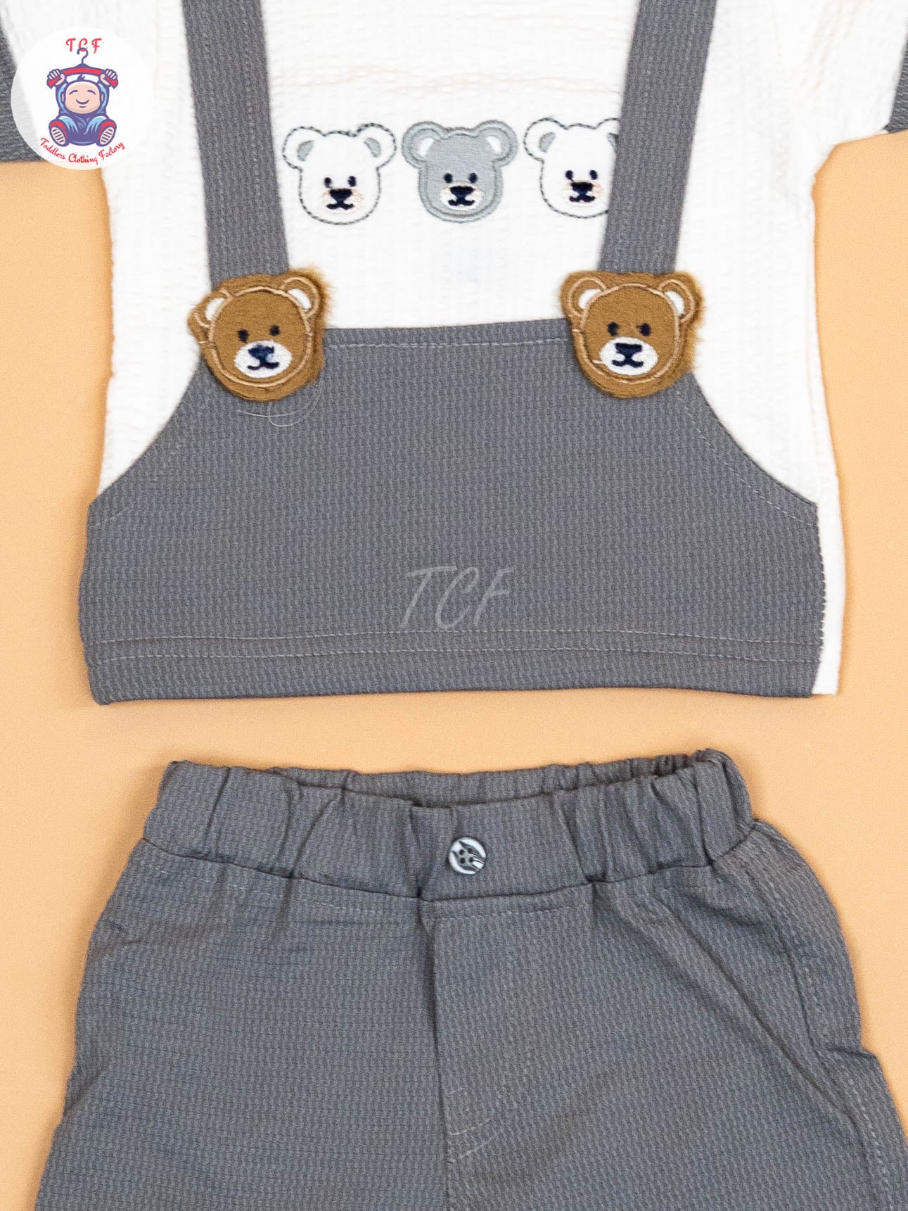 Grey & White  - T-Shirts & Shorts