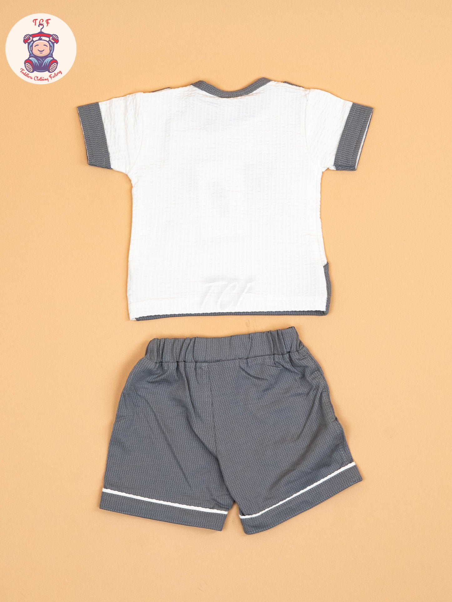 Grey & White  - T-Shirts & Shorts