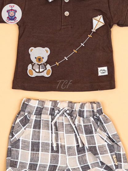 Brown   - T-Shirts & Shorts