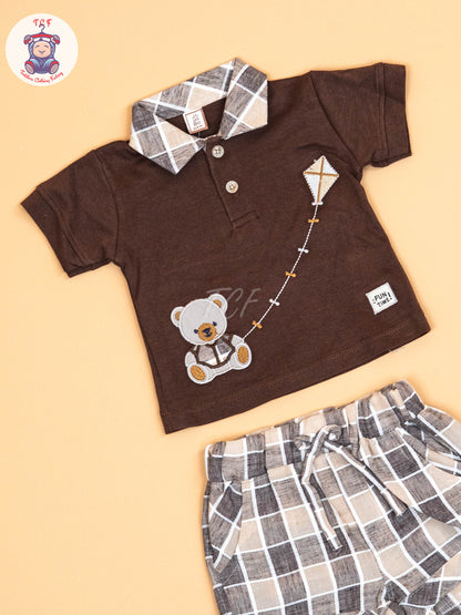 Brown   - T-Shirts & Shorts