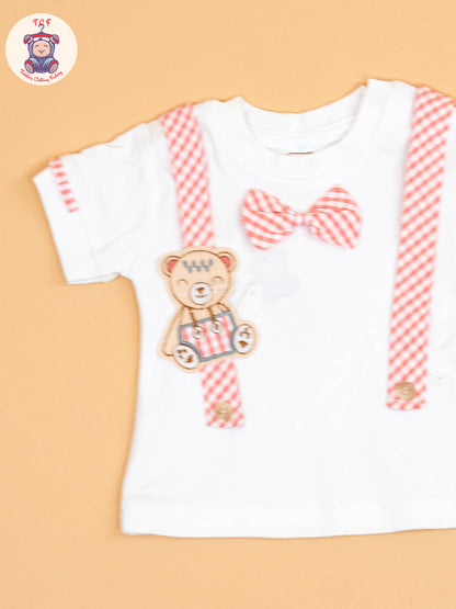 White & Pink - T-Shirts & Shorts