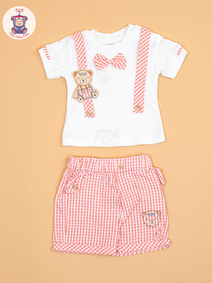 White & Pink - T-Shirts & Shorts