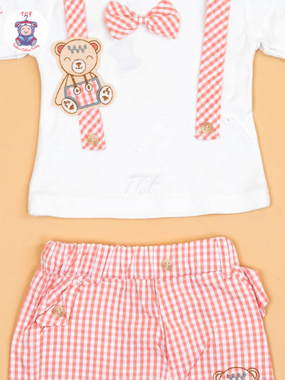 White & Pink - T-Shirts & Shorts