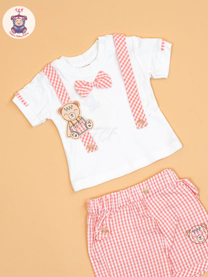 White & Pink - T-Shirts & Shorts