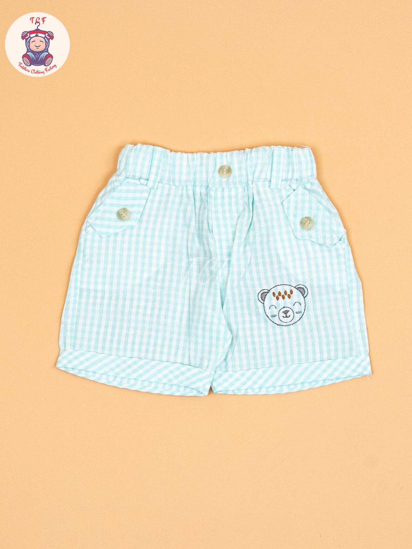 White & Lite Green- T-Shirts & Shorts