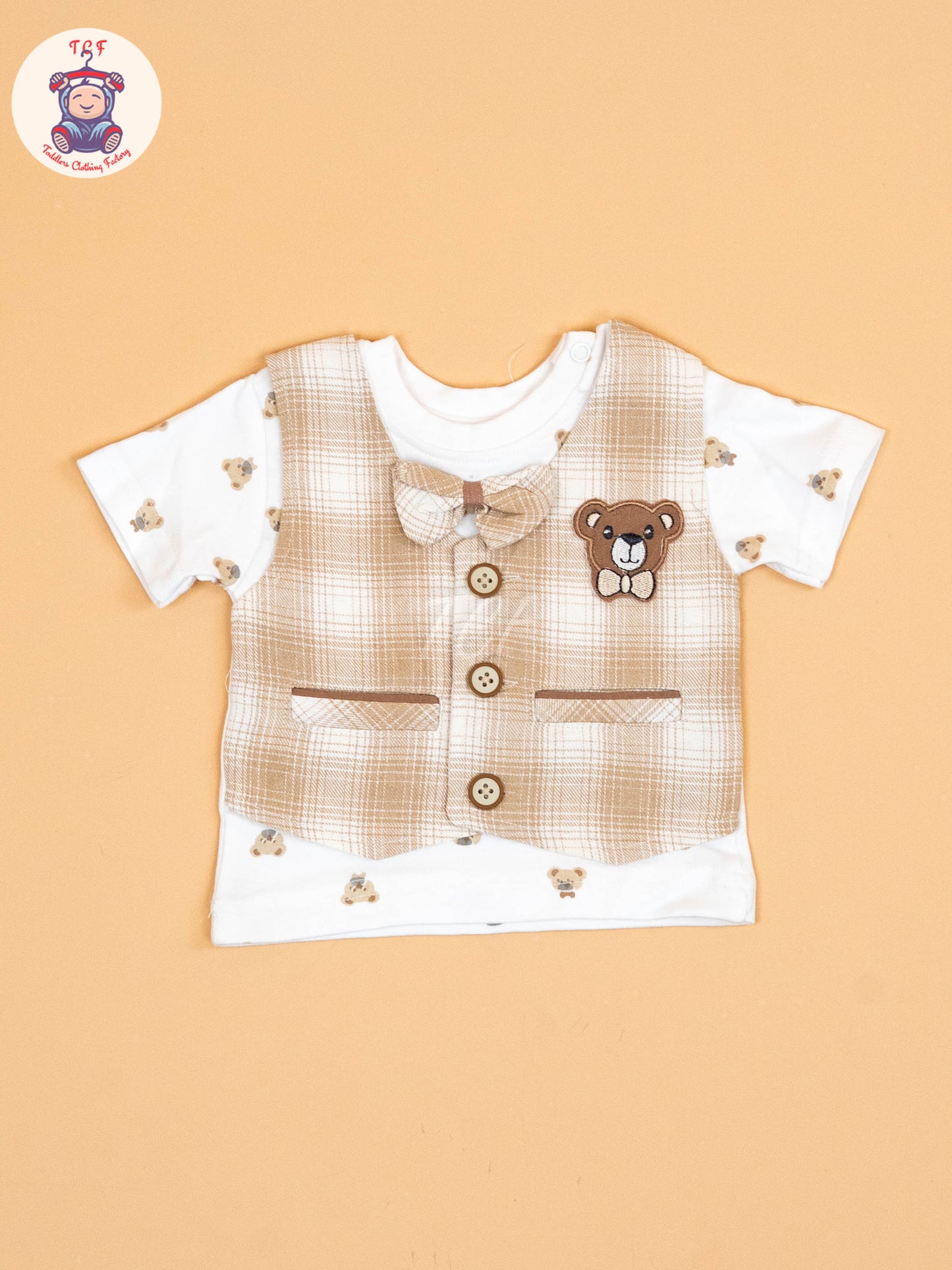 Cream -  Shirt With Shorts