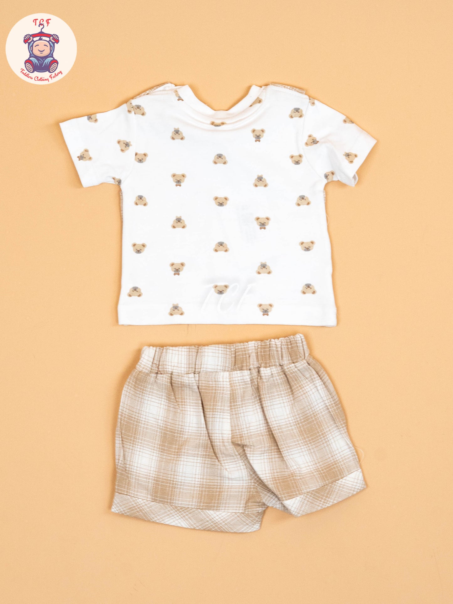 Cream -  Shirt With Shorts