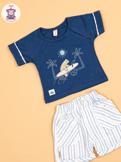 Navy Blue  - T-Shirts & Shorts