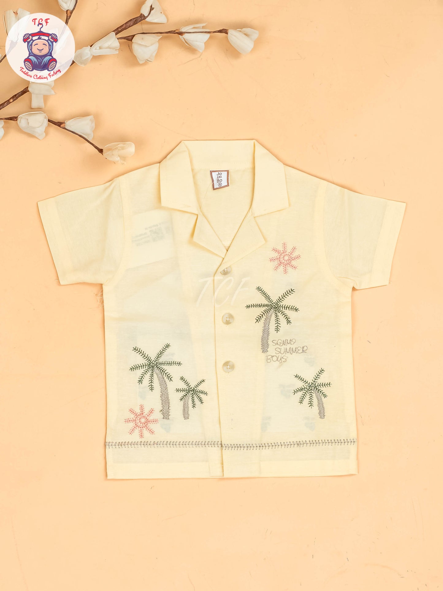 Yellow -  Boys Readymade Cotton Shirts & Shorts