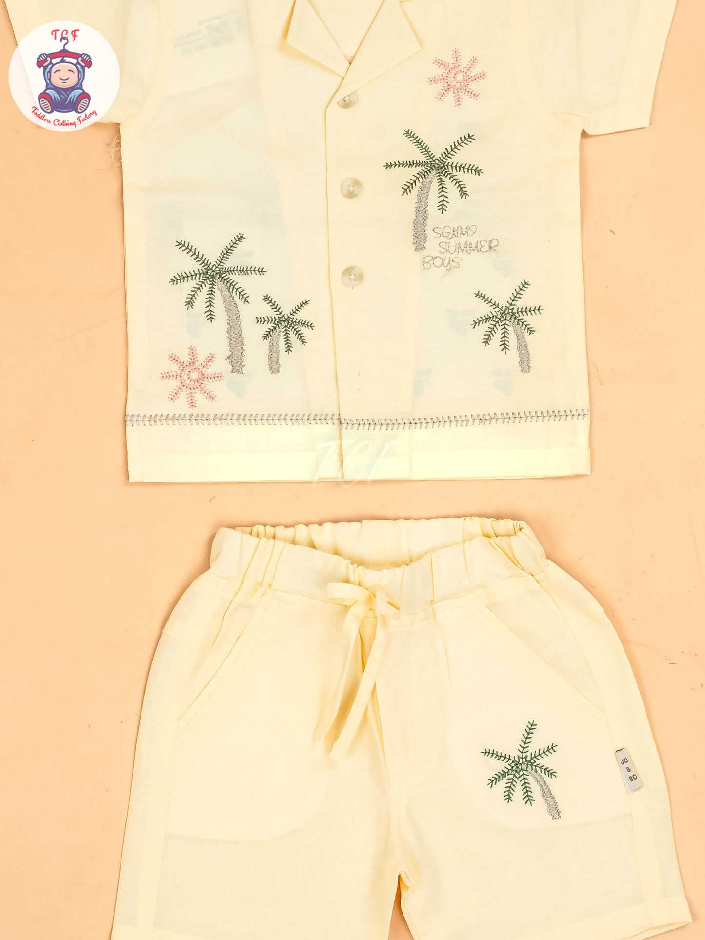 Yellow -  Boys Readymade Cotton Shirts & Shorts