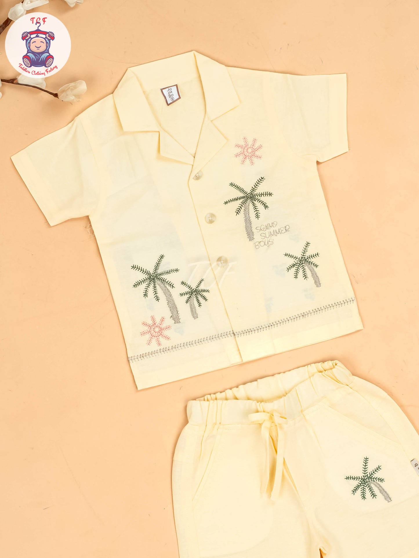 Yellow -  Boys Readymade Cotton Shirts & Shorts