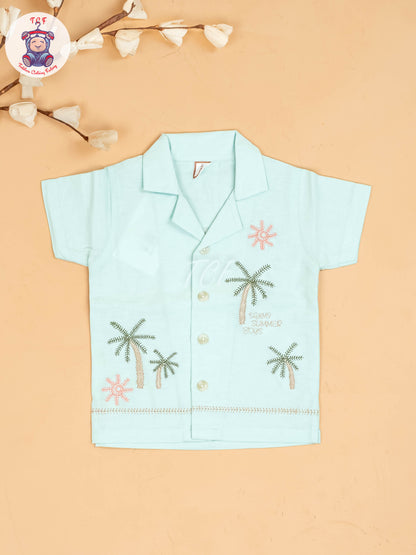 Green -  Boys Readymade Cotton Shirts & Shorts