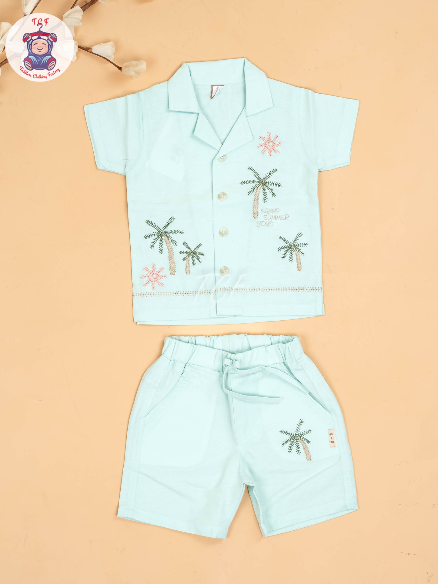 Green -  Boys Readymade Cotton Shirts & Shorts