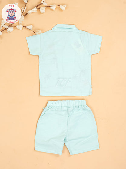 Green -  Boys Readymade Cotton Shirts & Shorts