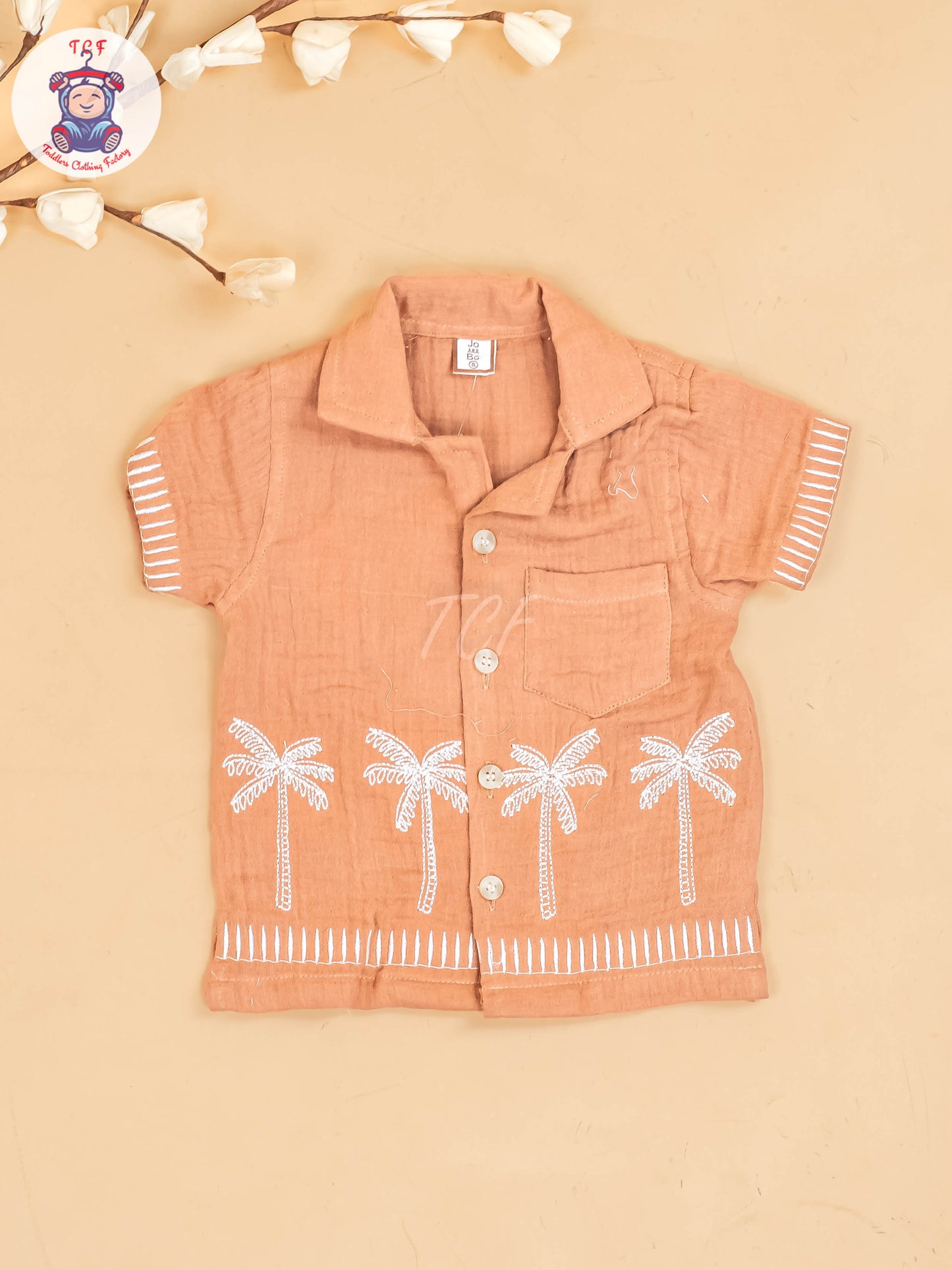 Brown -  Boys Readymade Cotton Shirts & Shorts