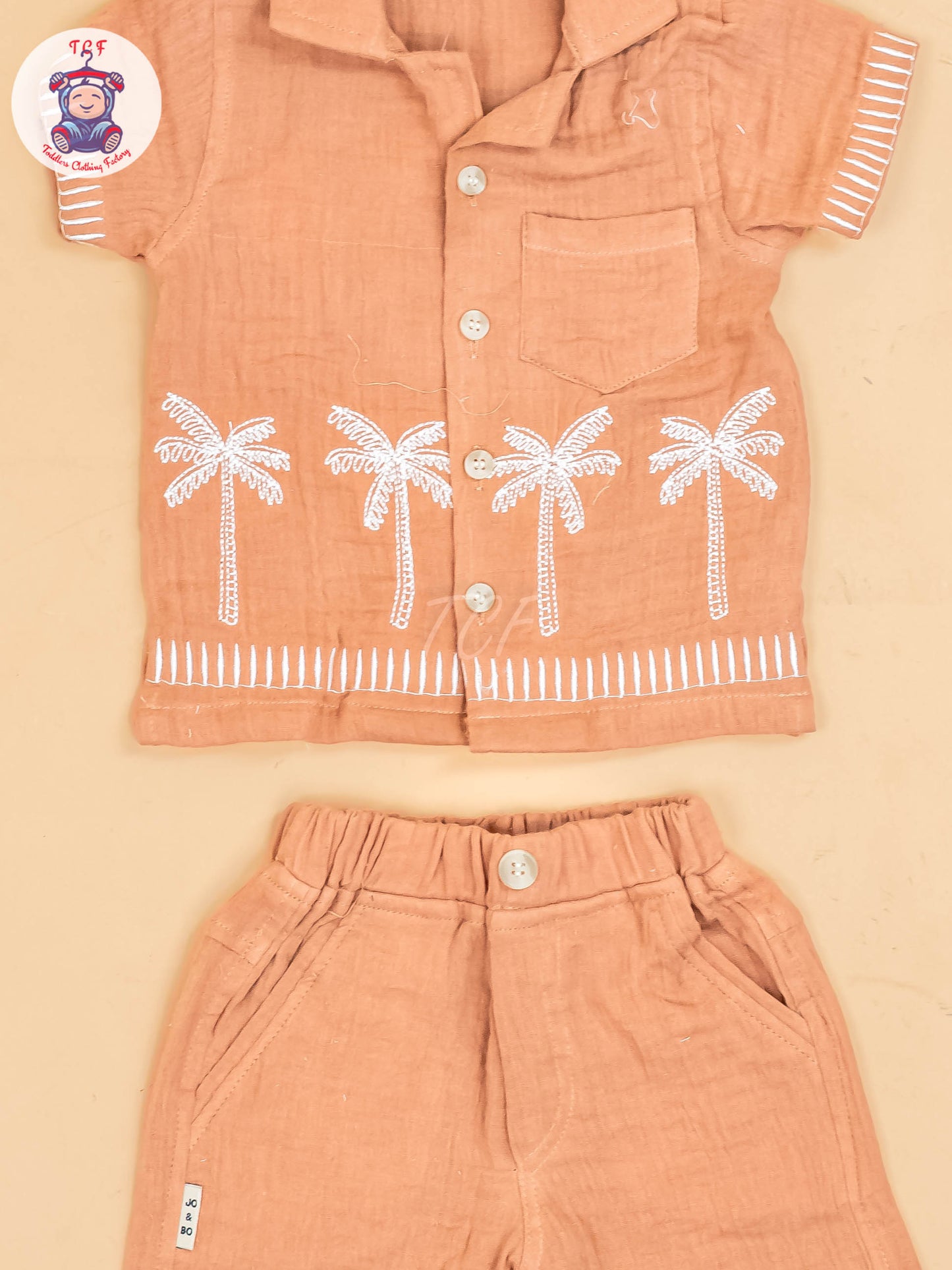 Brown -  Boys Readymade Cotton Shirts & Shorts