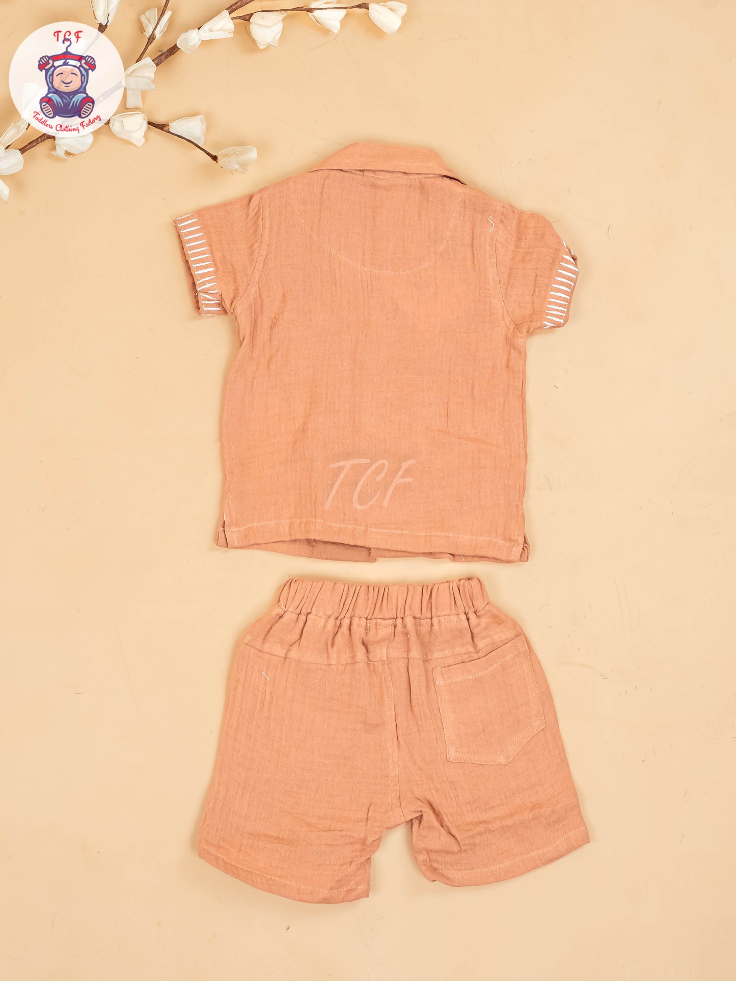 Brown -  Boys Readymade Cotton Shirts & Shorts