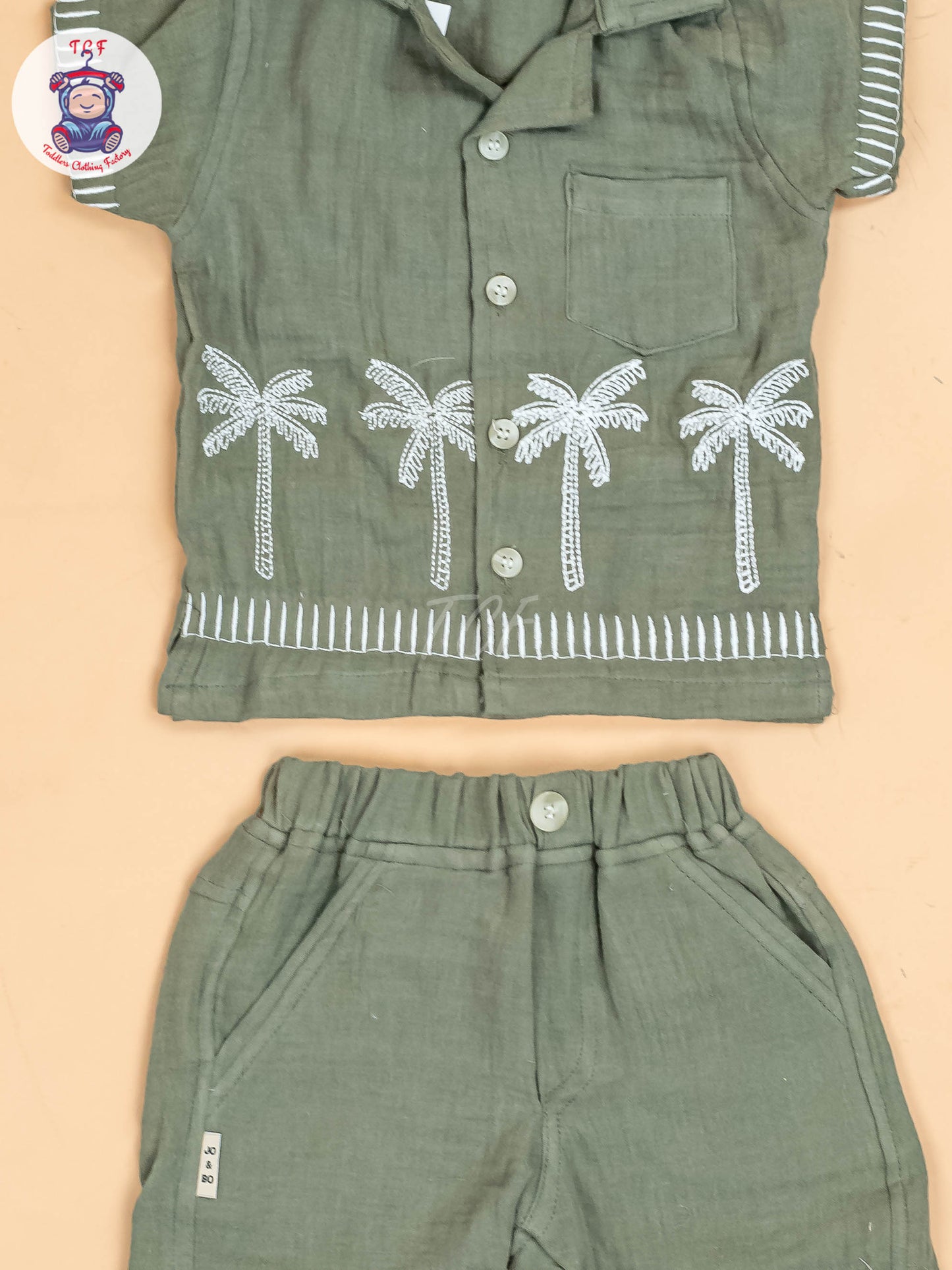 Brown -  Boys Readymade Cotton Shirts & Shorts