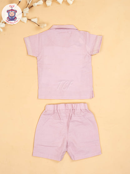 Onion Pink -  Boys Readymade Cotton Shirts & Shorts
