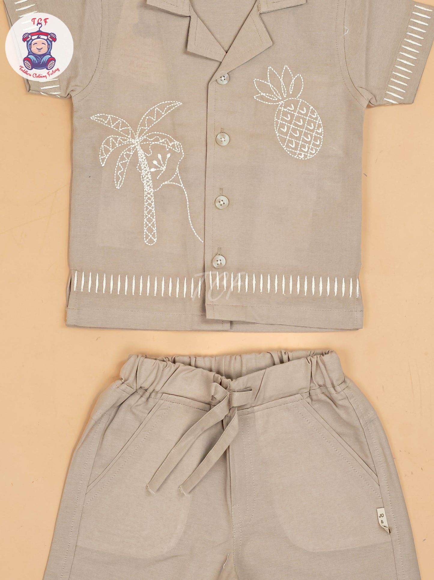 Chocolate Brown -  Boys Readymade Cotton Shirts & Shorts