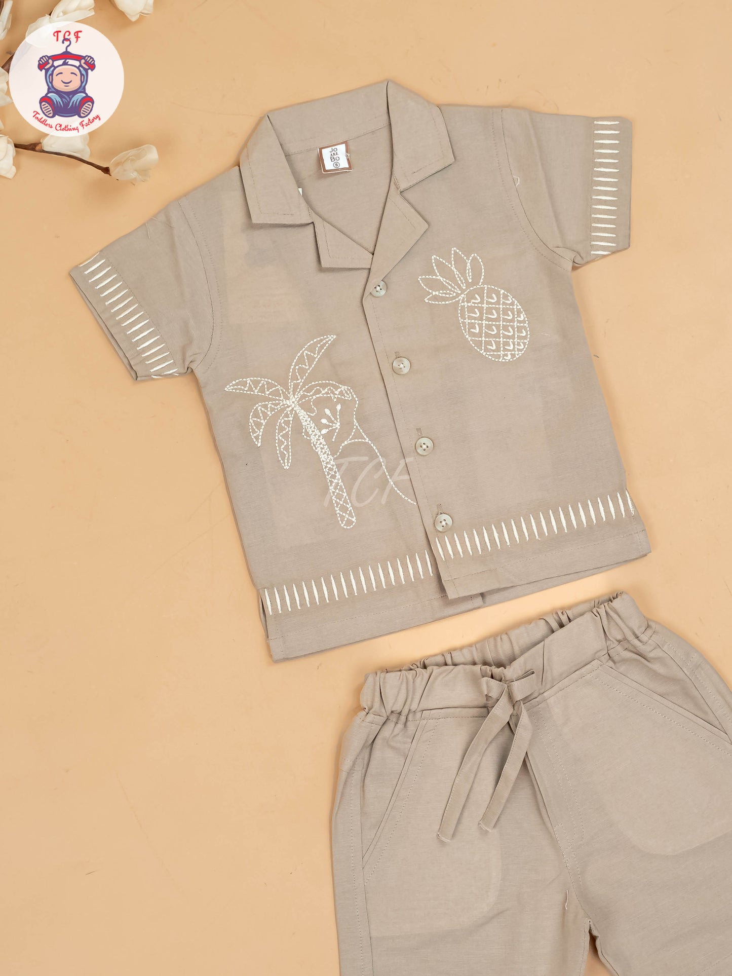 Chocolate Brown -  Boys Readymade Cotton Shirts & Shorts