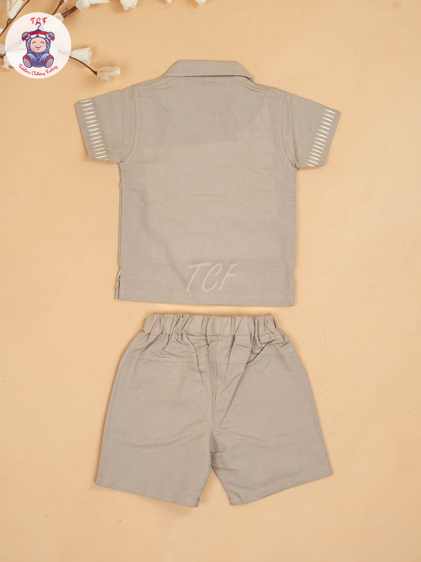 Chocolate Brown -  Boys Readymade Cotton Shirts & Shorts