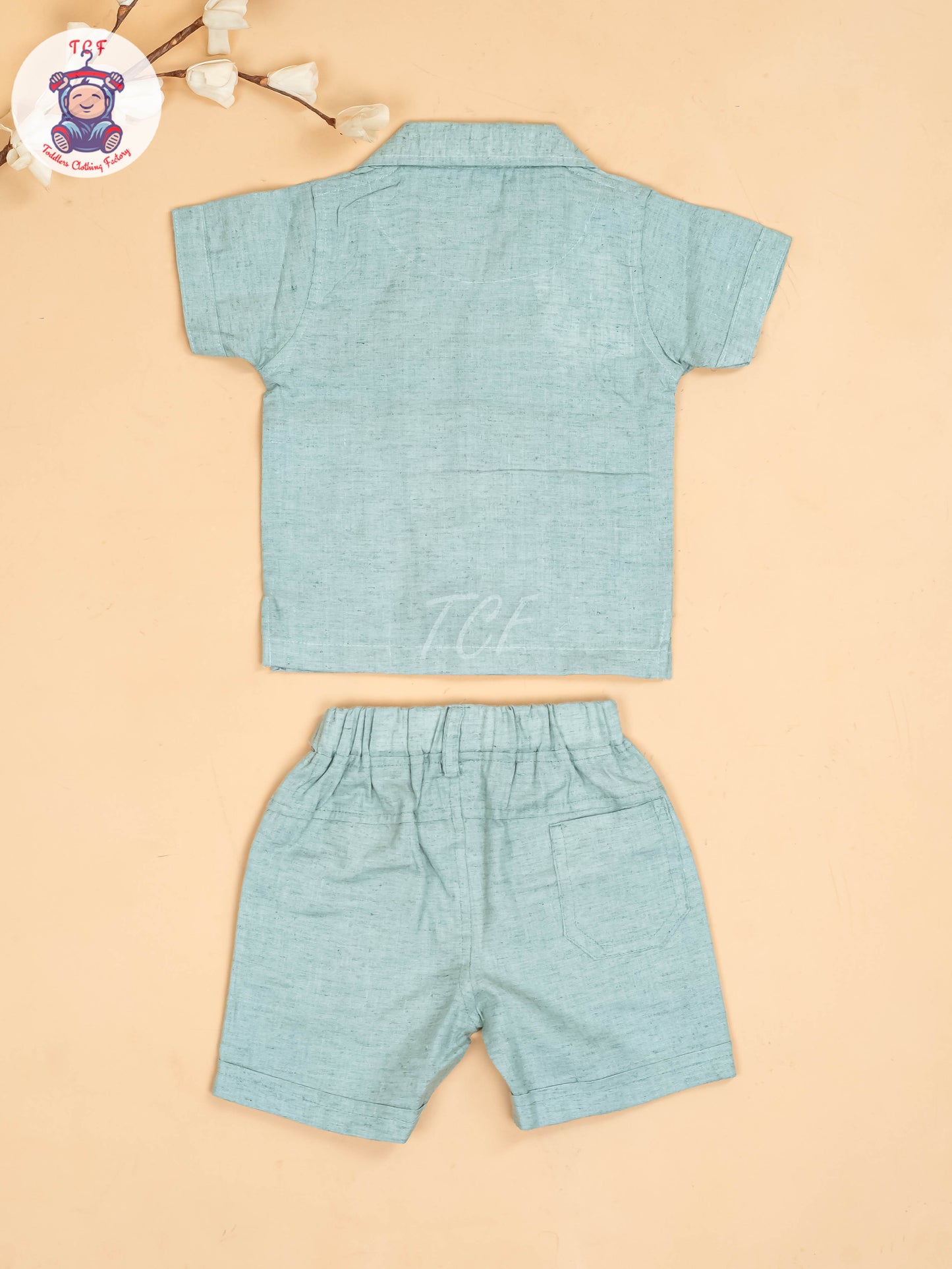 Blue -  Boys Readymade Cotton Shirts & Shorts